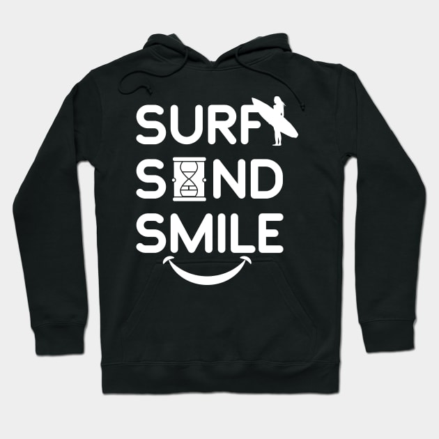 Surf Life Surf Sand Smile Hoodie by NomiCrafts